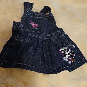Disney Dark Blue Kids Overalls with Embroidery